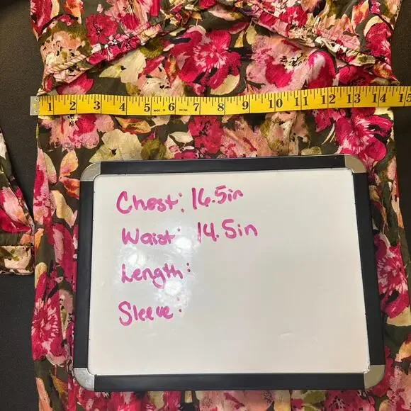 Sam Edelman Illora Floral Midi Dress Cypress Winter Wonderbloom Size Small NWT - Picture 8 of 10